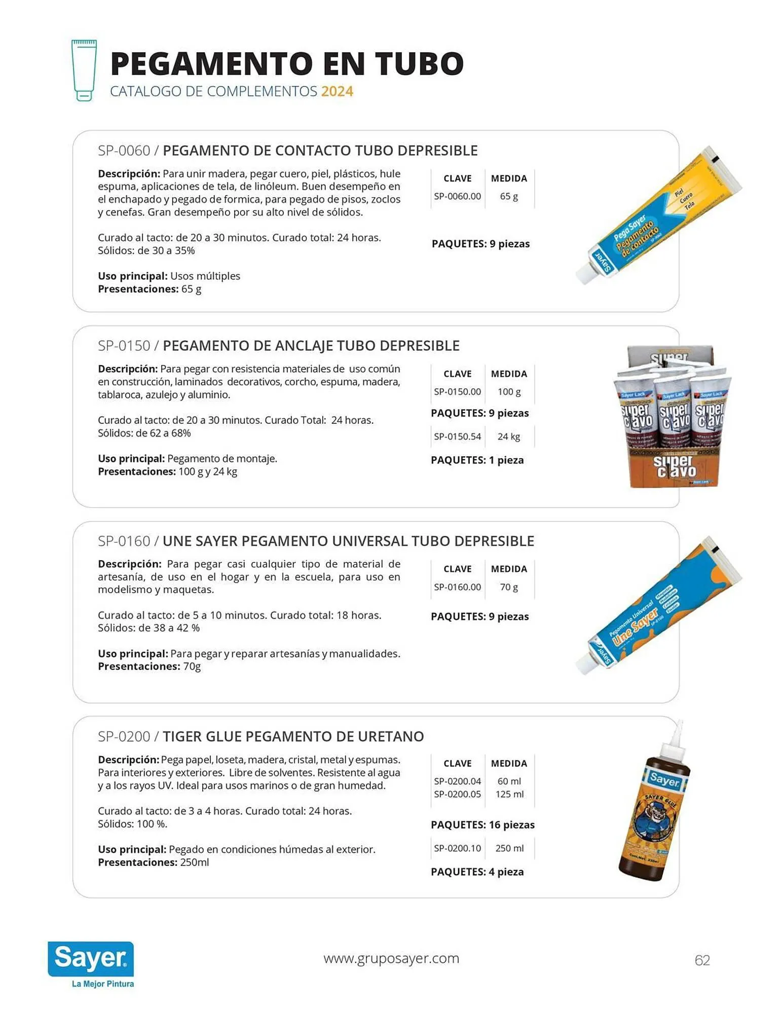 Catálogo de Catálogo Sayer 3 de enero al 31 de diciembre 2024 - Pagina 62