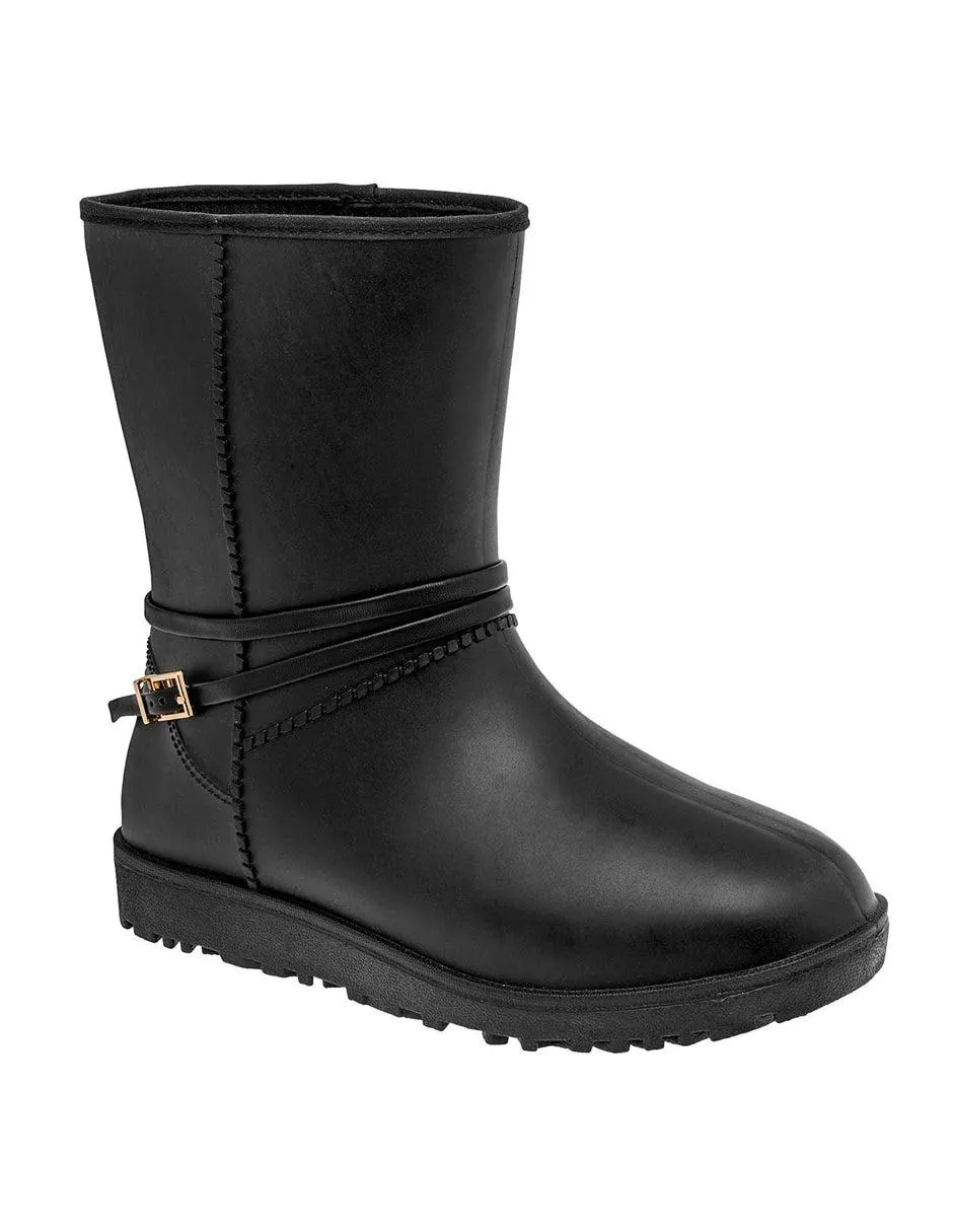 Botas De Lluvia Exterior Sintético Rbbasics Color Negro Para Mujer