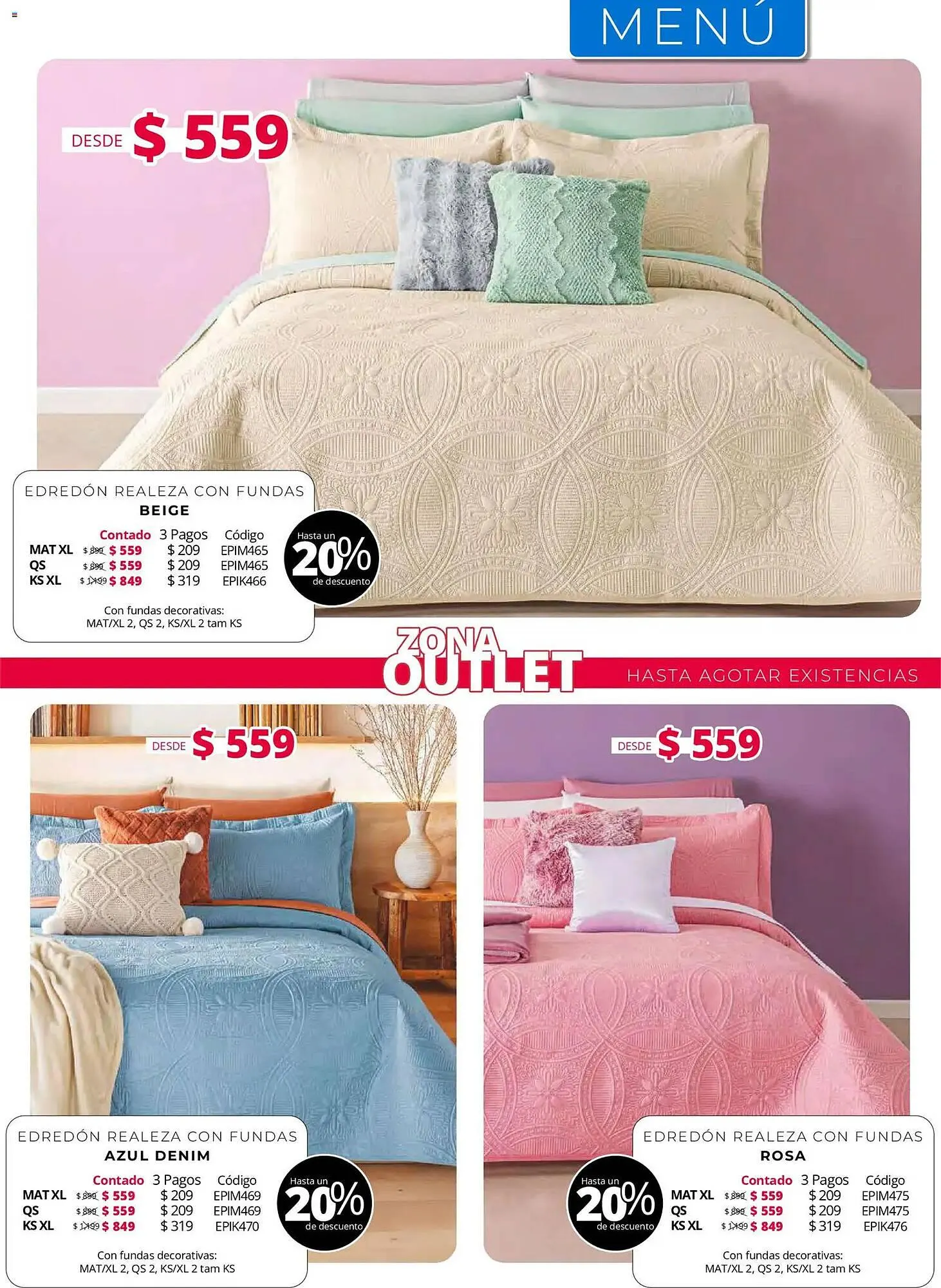 Catálogo de Catálogo Colchas Concord 1 de mayo al 1 de agosto 2026 - Pagina 216