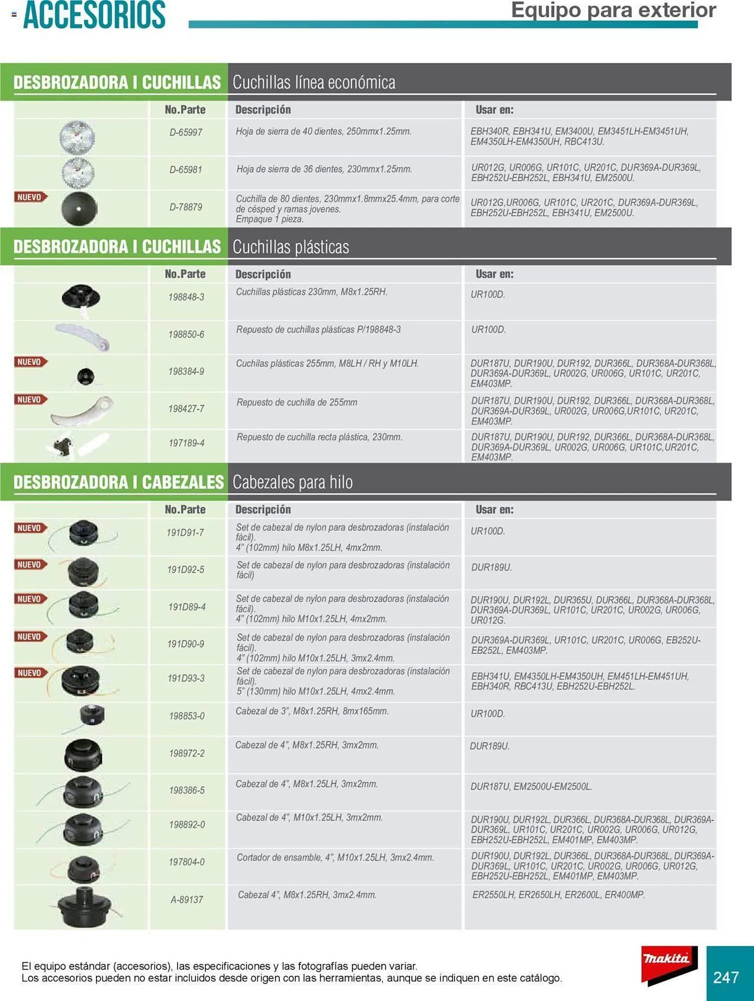 Catálogo de Catálogo Makita 8 de julio al 31 de diciembre 2025 - Pagina 247