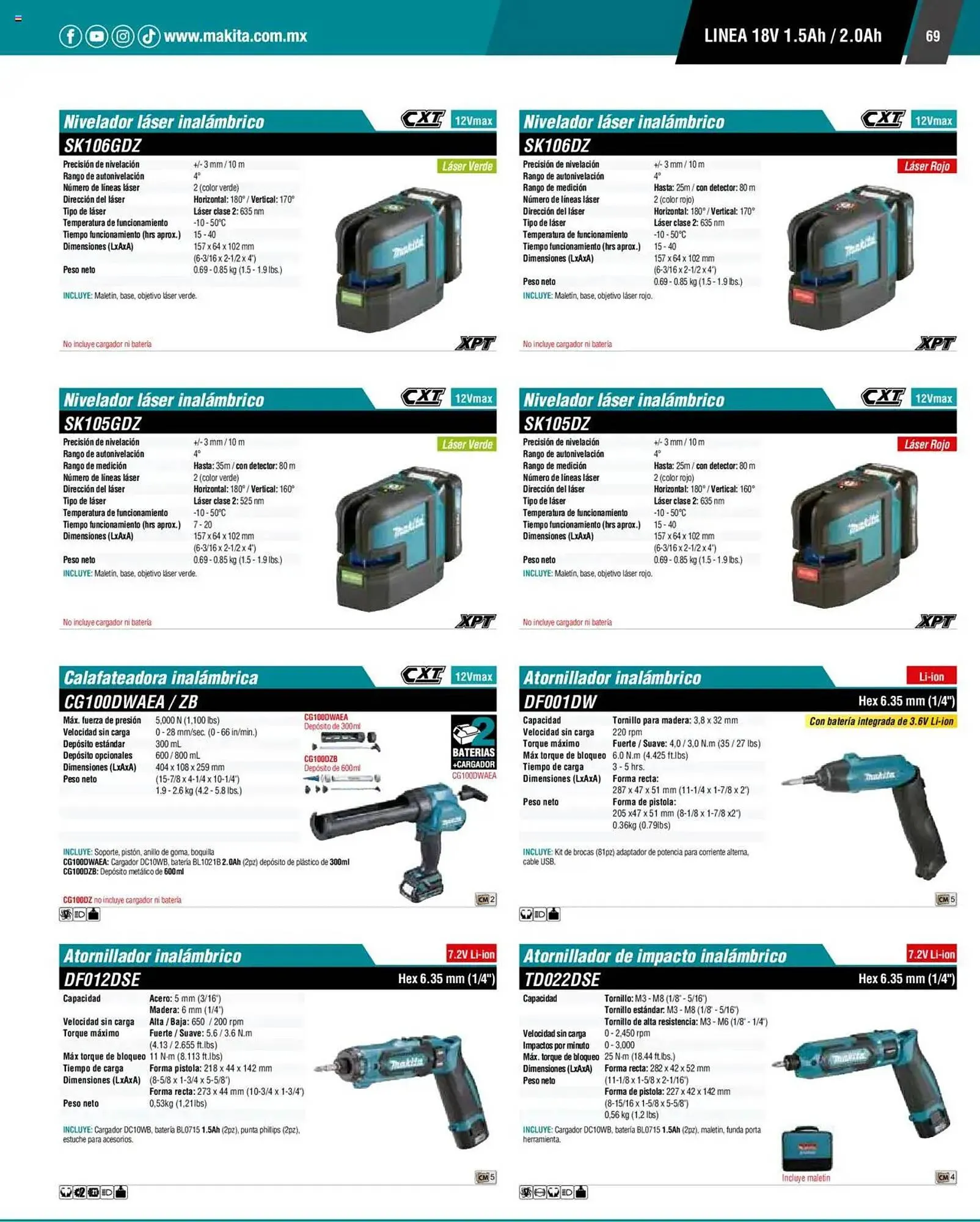 Catálogo de Catálogo Makita 4 de septiembre al 1 de julio 2026 - Pagina 69