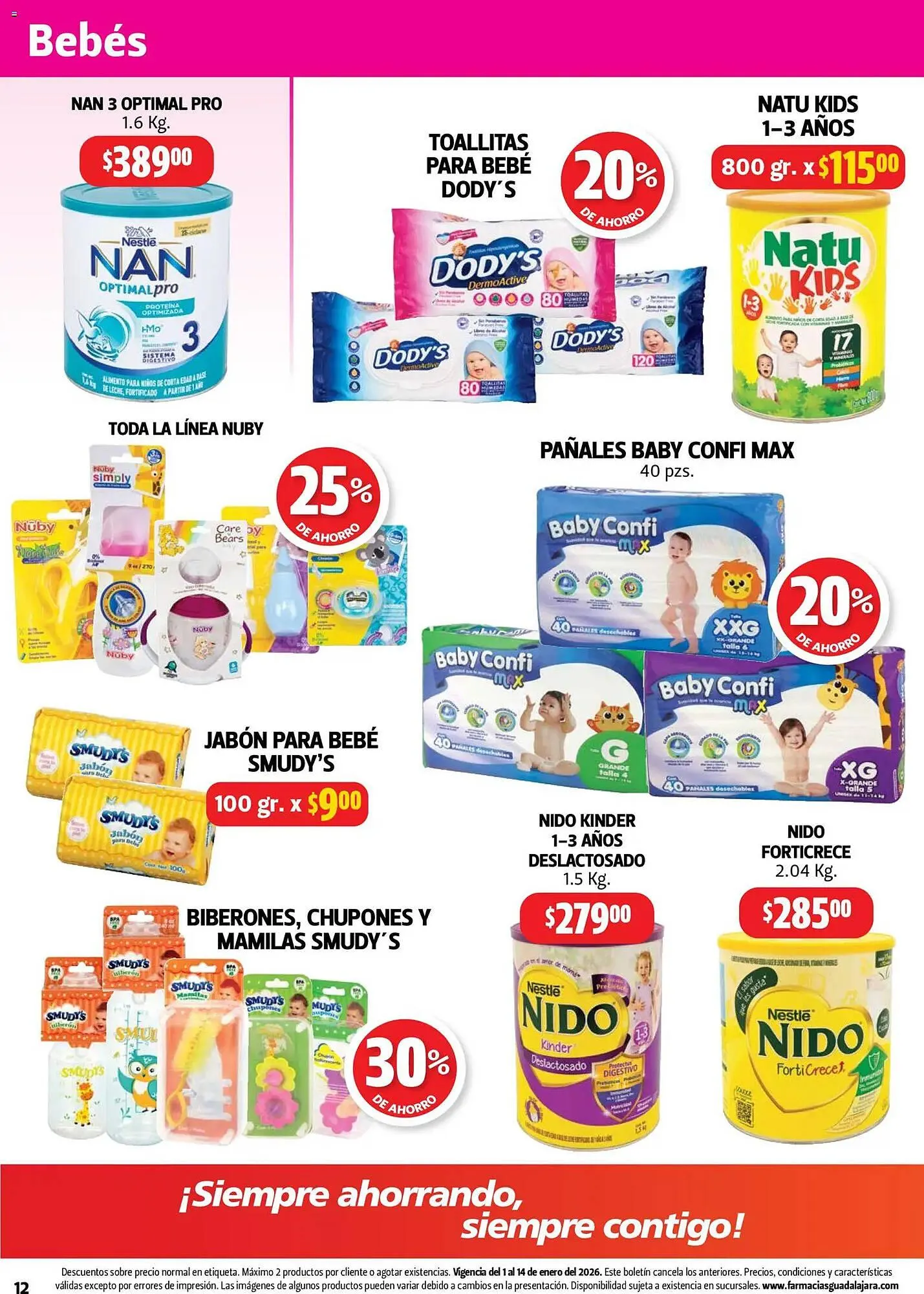 Catálogo de Folleto Farmacias Guadalajara 1 de enero al 14 de enero 2026 - Pagina 12