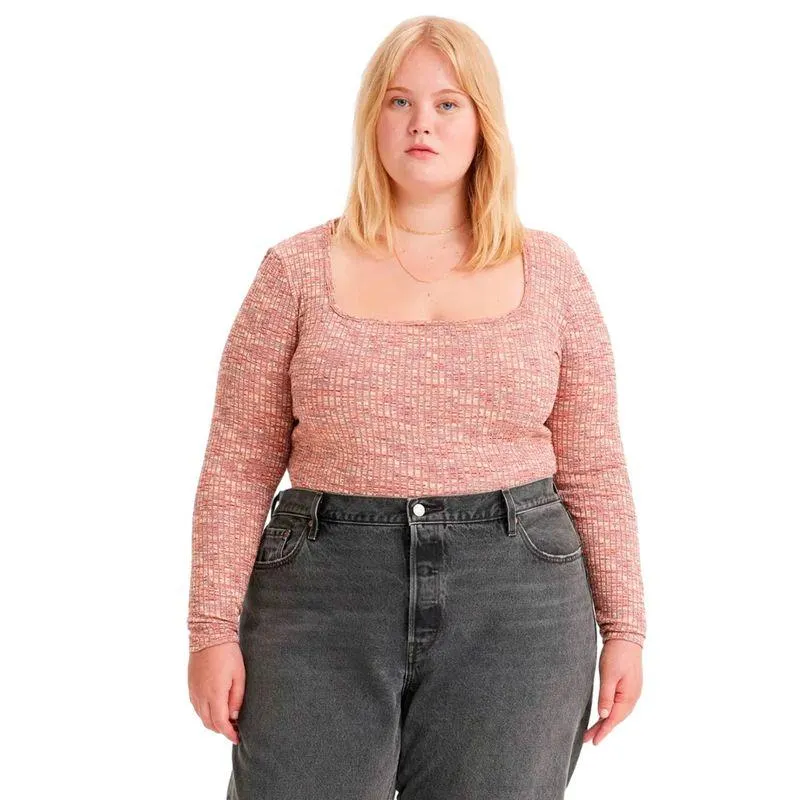 Blusa Casual Para Dama Levis Plus Rojo A5049-0001