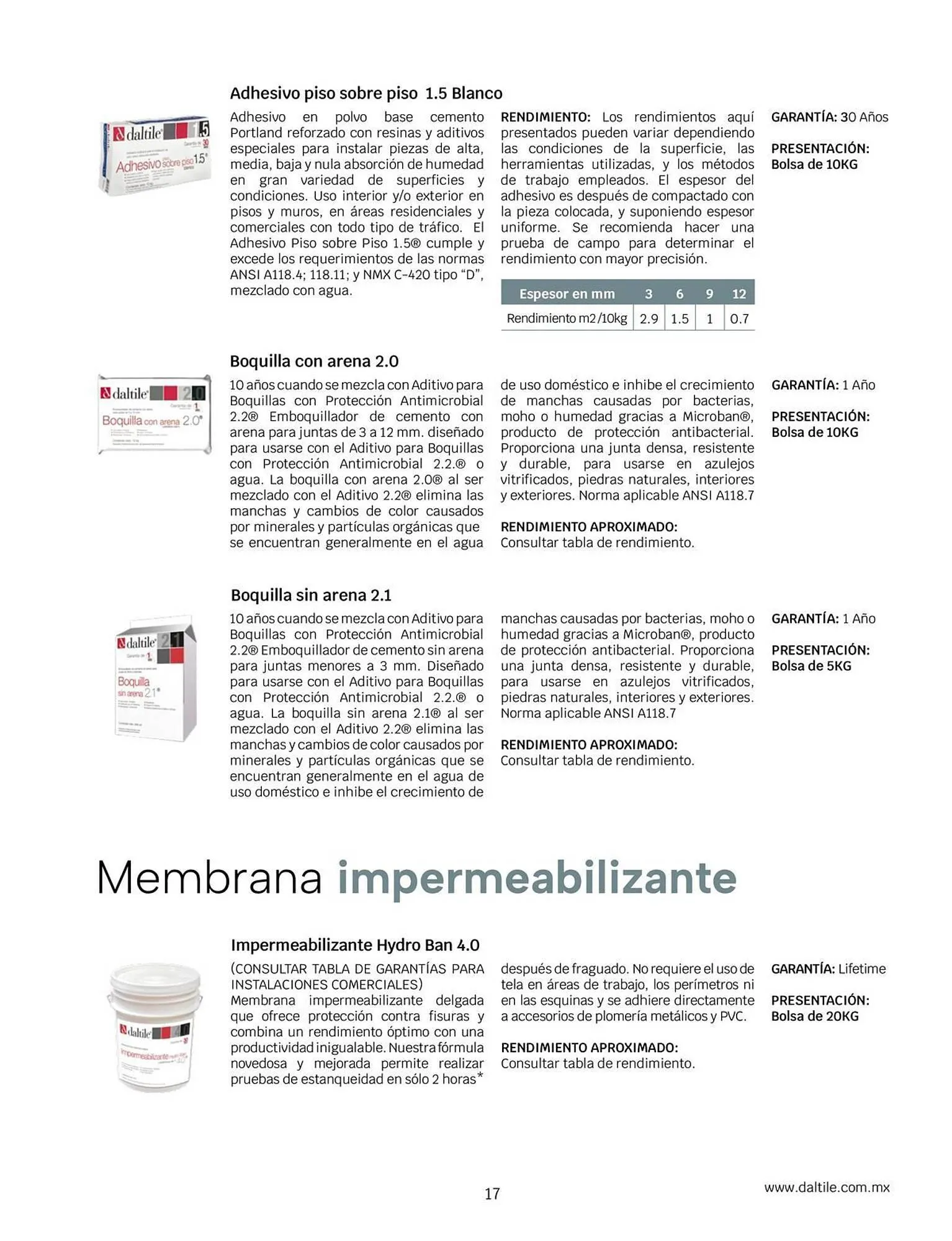 Catálogo de Catálogo Daltile 1 de enero al 31 de diciembre 2024 - Pagina 17