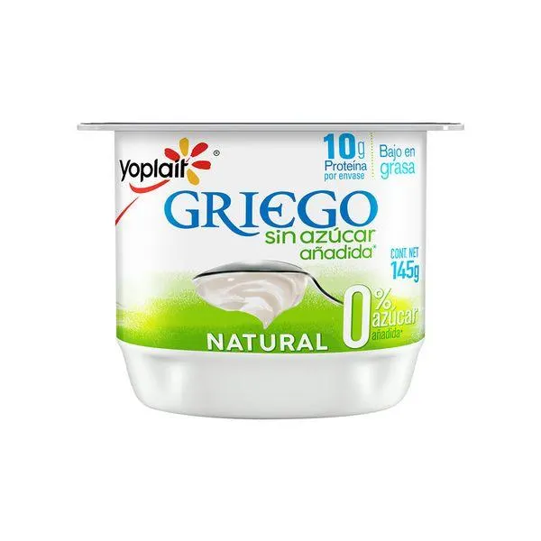 Yoghurt Yoplait batido griego natural sin azúcar 145 g