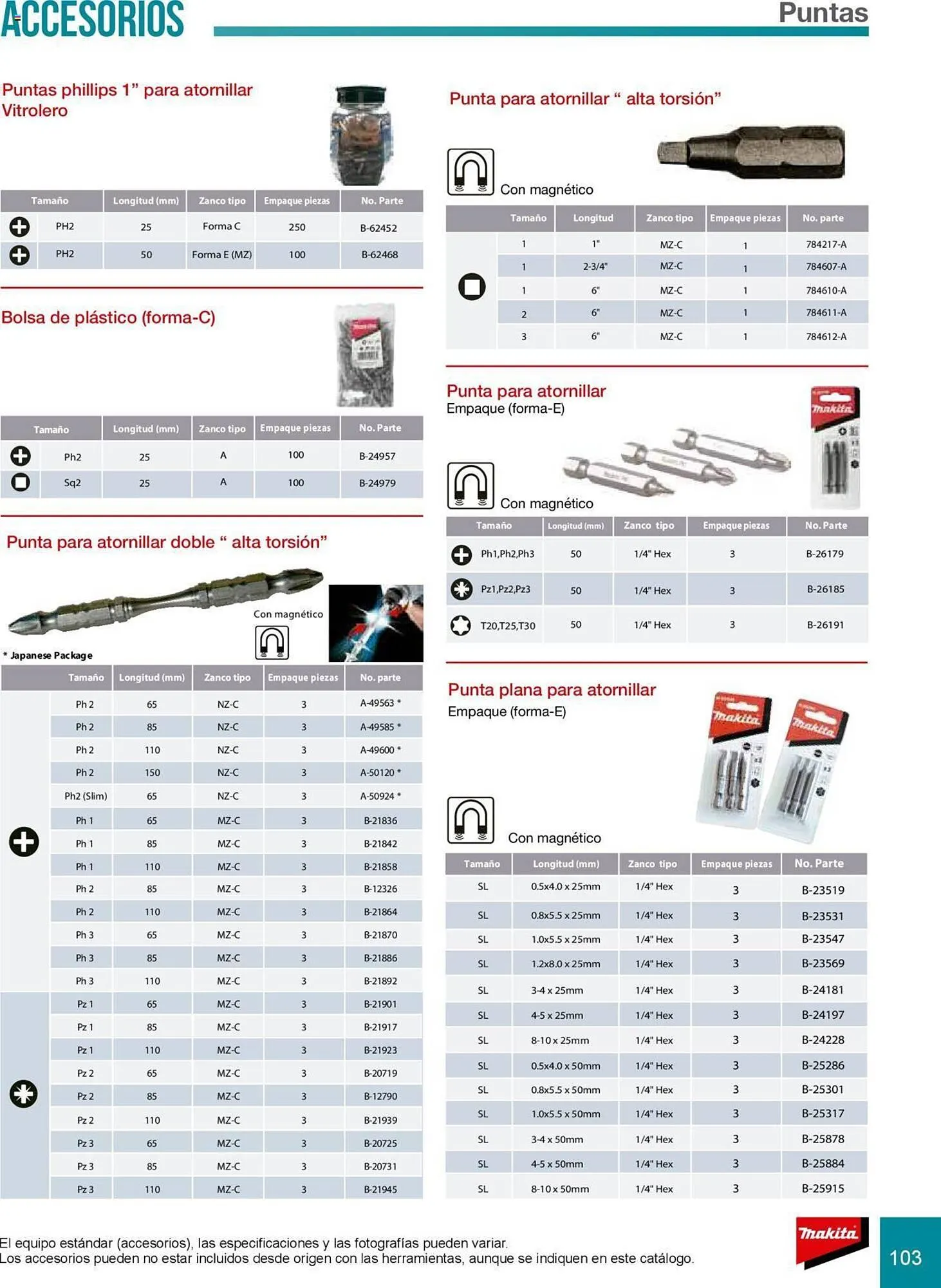 Catálogo de Catálogo Makita 8 de julio al 31 de diciembre 2025 - Pagina 103