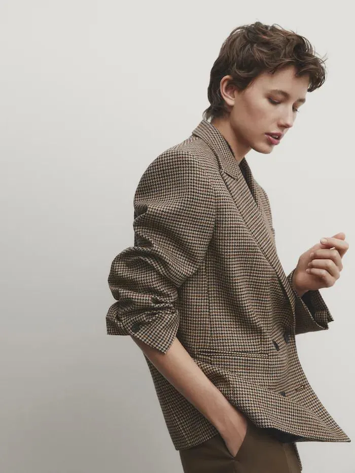 Americana cruzada pata de gallo