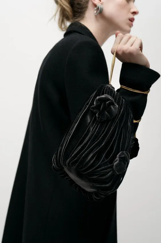 SACO EFECTO TERCIOPELO FLORES