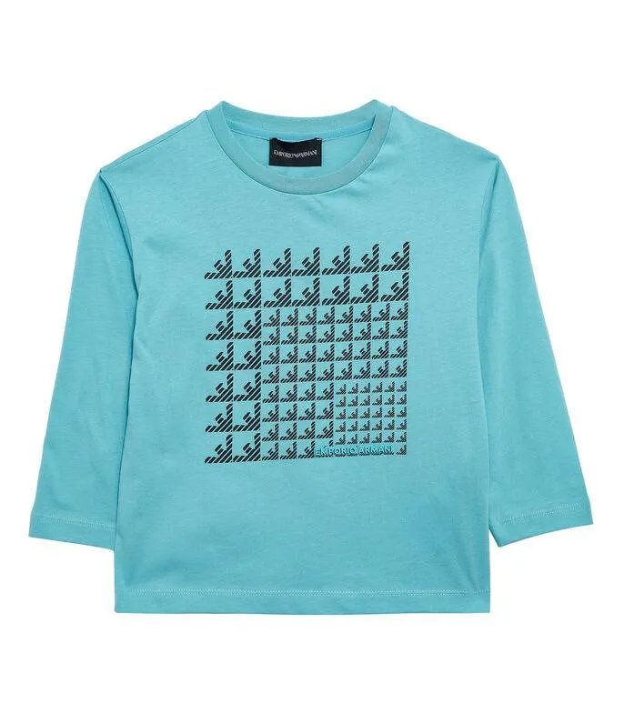 Playera de cuello redondo y manga larga Niño