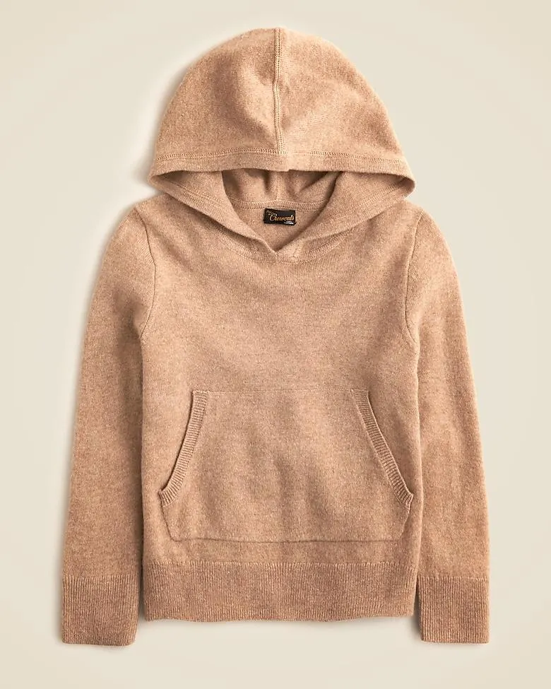 Kids' cashmere pullover hoodie