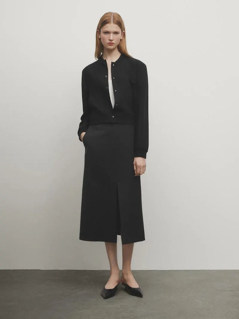 Chaqueta bomber corta botones snaps