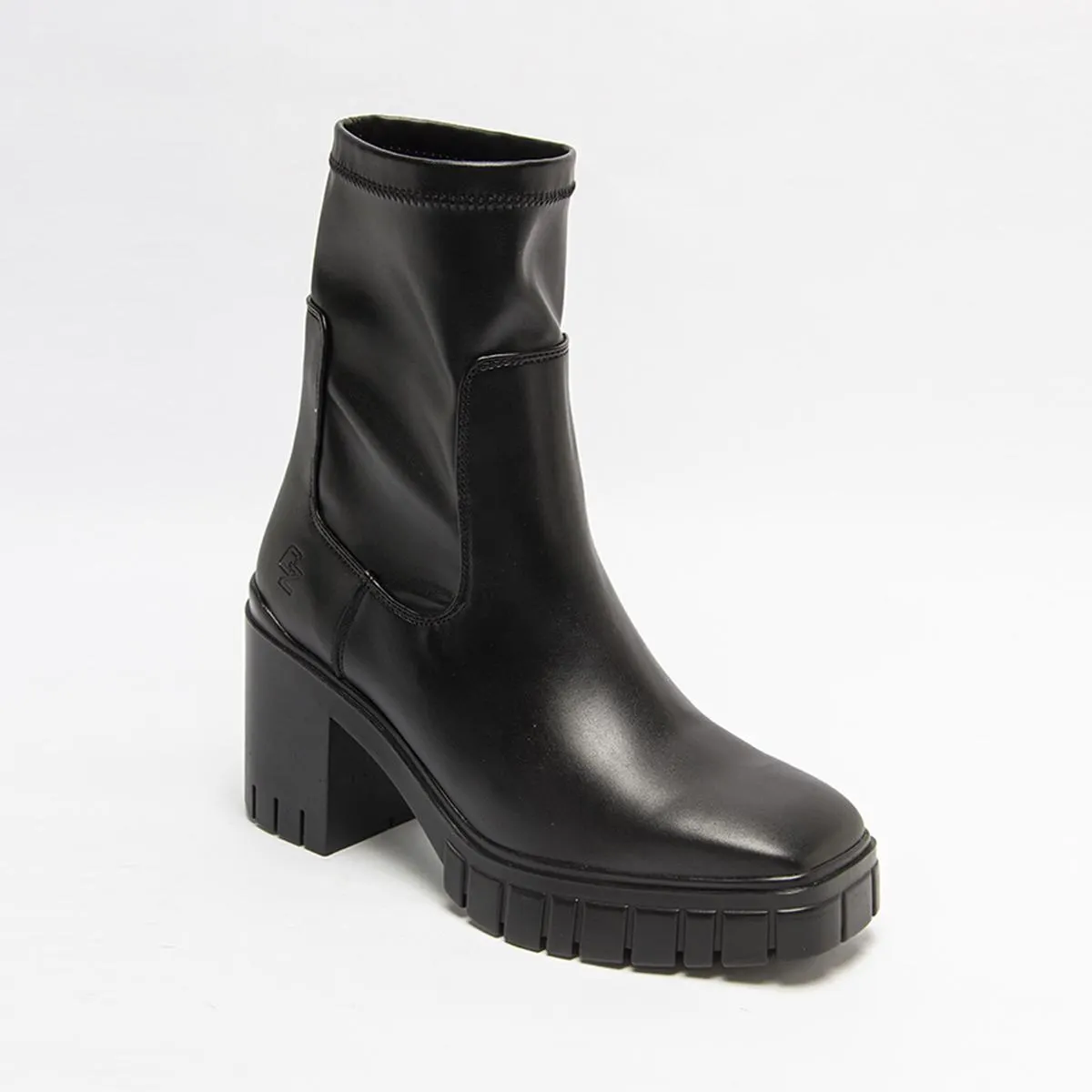 BOTÍN TACÓN SUELA DENTADA CAPA DE OZONO PARA MUJER ESTILO 624502 NEGRO