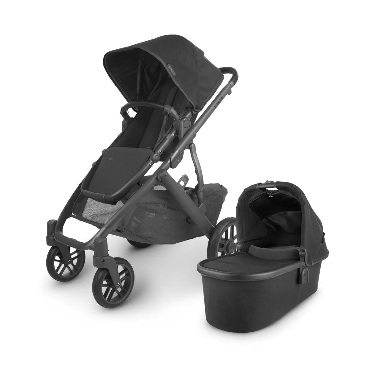 Carriola UPPAbaby Vista V2 Jake : Mango Telescópico, Asiento Reversible y Toldo Expandible con Protección UPF 50+