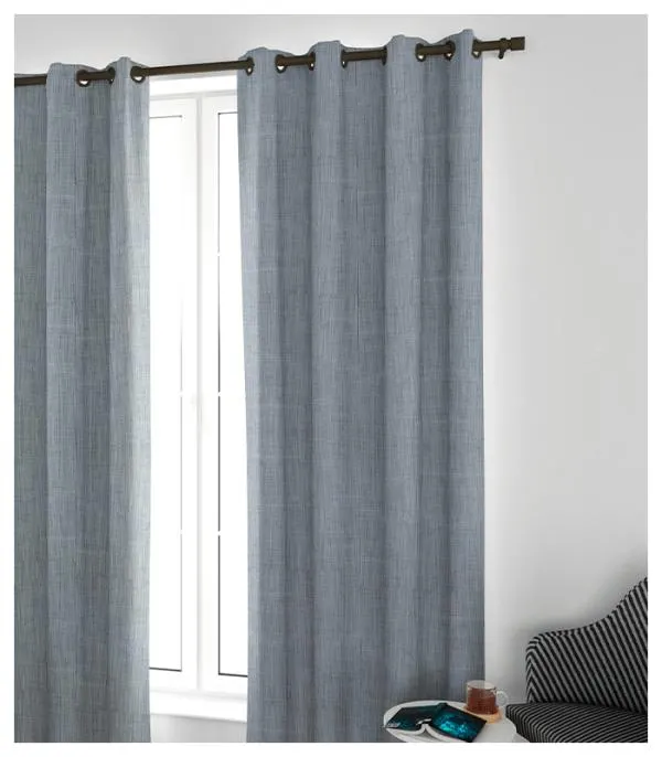 Cortina ojillos blackout gris