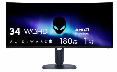 Monitor Gamer Curvo Alienware AW3425DWM LCD 34", 3440x1440 Ultra Wide Quad HD, G-Sync/FreeSync, 180Hz, HDMI/DisplayPort, Negro