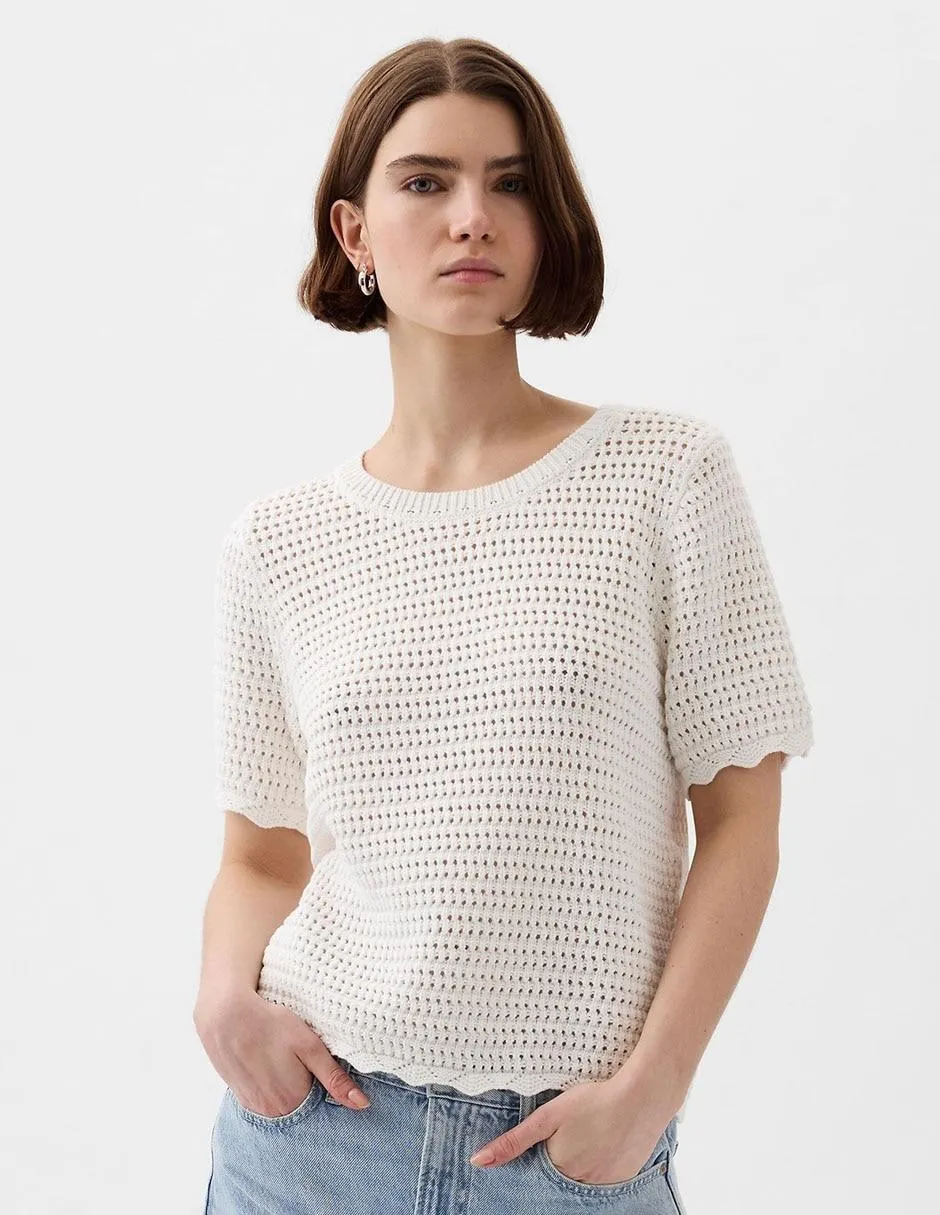 Suéter cuello redondo para mujer