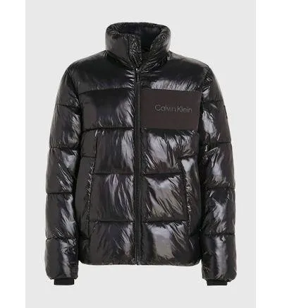 Chamarra Calvin Klein Puffer Glossy Hombre Negro