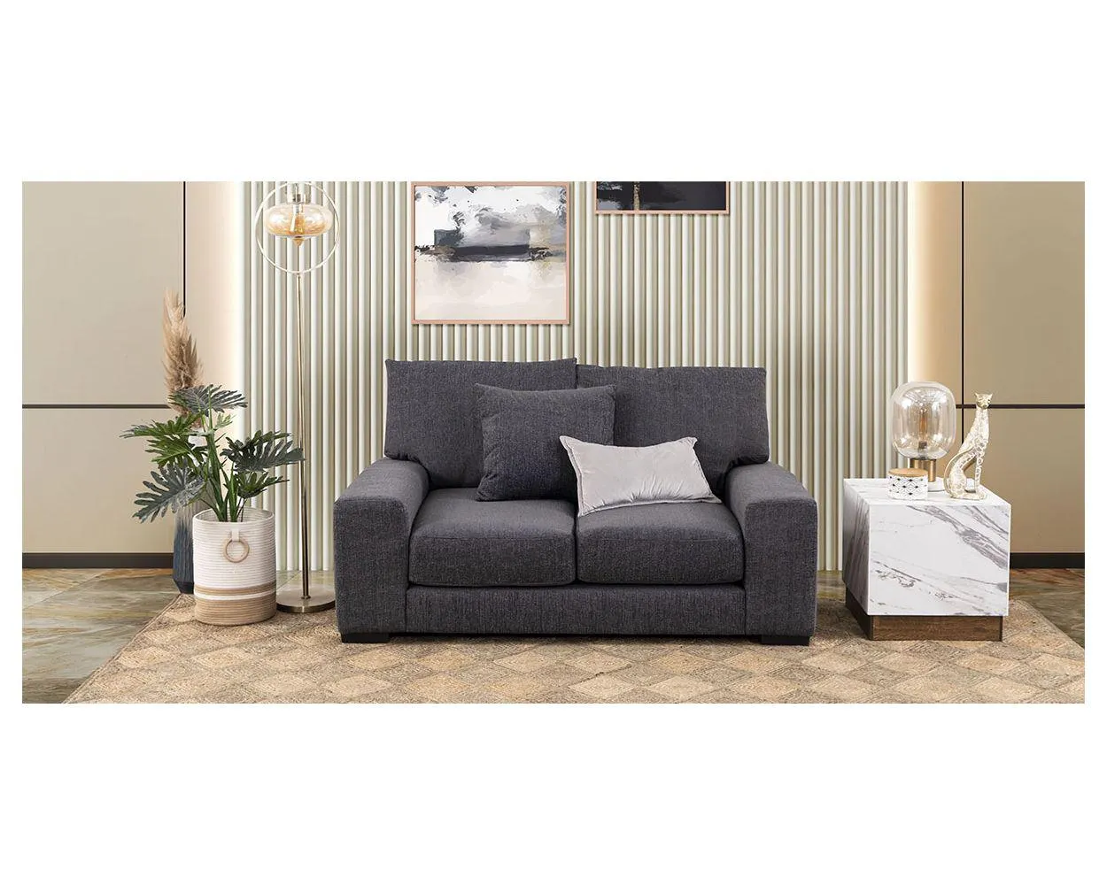 Sofá 2 Plazas Big Chill Gris Oxford