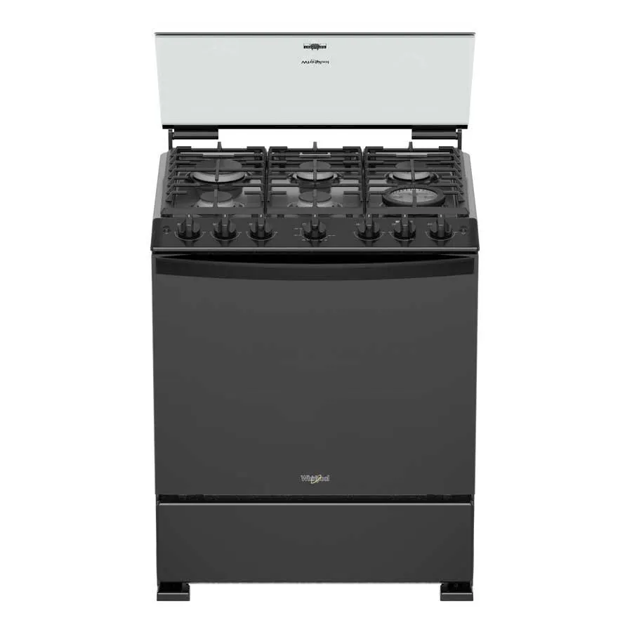 Estufa a gas al piso con Xpert Flamma 30" Negra