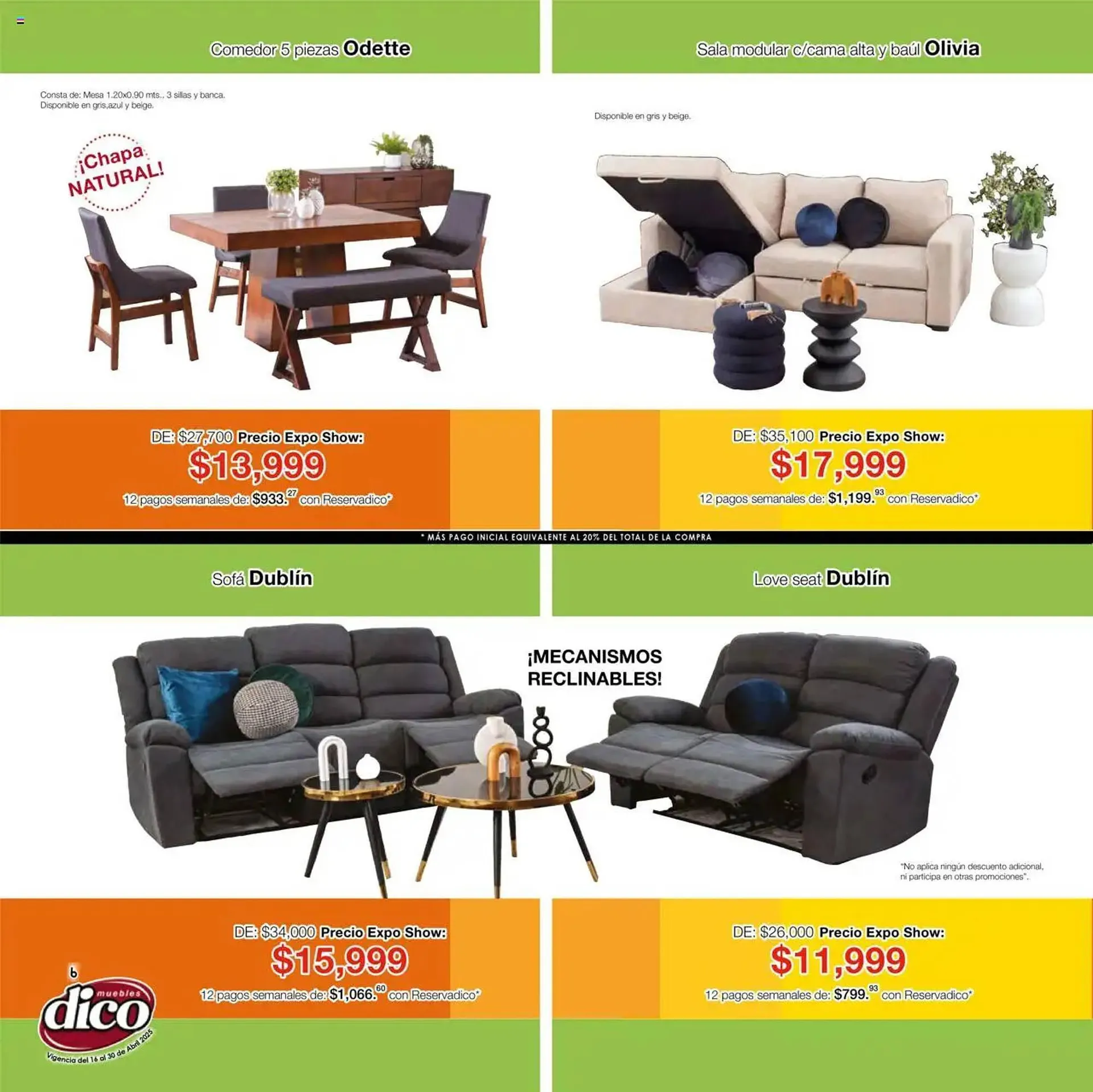 Catálogo de Catálogo Muebles Dico 16 de abril al 30 de abril 2025 - Pagina 6