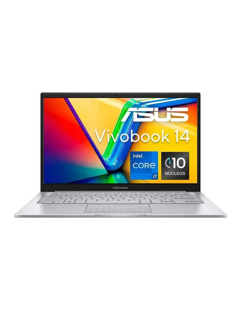 Laptop ASUS Vivobook X1404ZA: Intel Core i7 1255U (hasta 4.7 GHz) - Memoria de 8GB DDR4, SSD de 512GB, Pantalla de 14 LED, Video Iris Xe Graphics, S.O