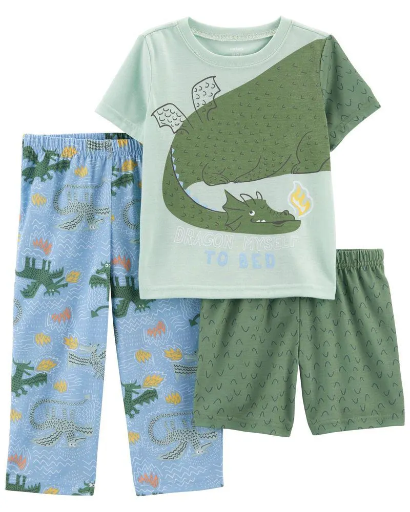 Pijama De 3 Piezas De Cocodrilo Loose Fit Carter's