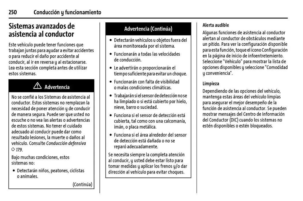 Catálogo de Chevrolet Corvette Stingray Manual del propietario 22 de enero al 31 de diciembre 2025 - Pagina 251
