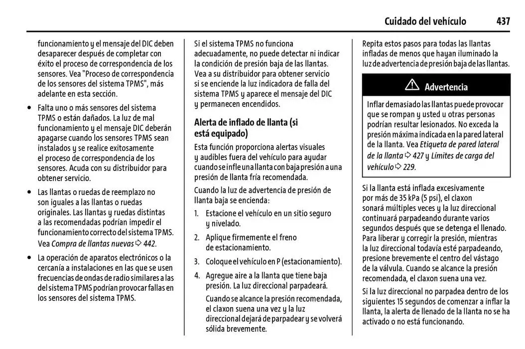 Catálogo de Cheyenne 2025 Manual del propietario 22 de enero al 31 de diciembre 2025 - Pagina 438