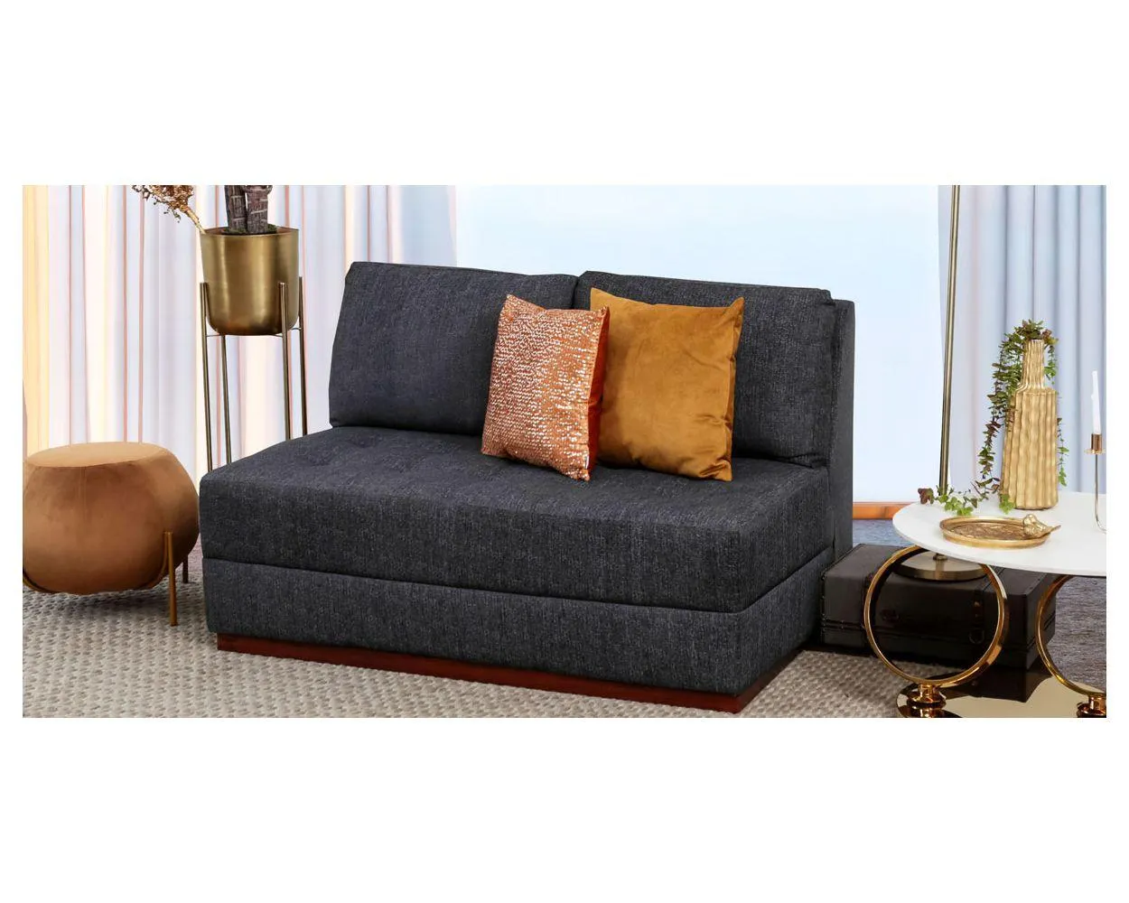 Sofá 2 Plazas Sin Brazos Tifany New Oxford