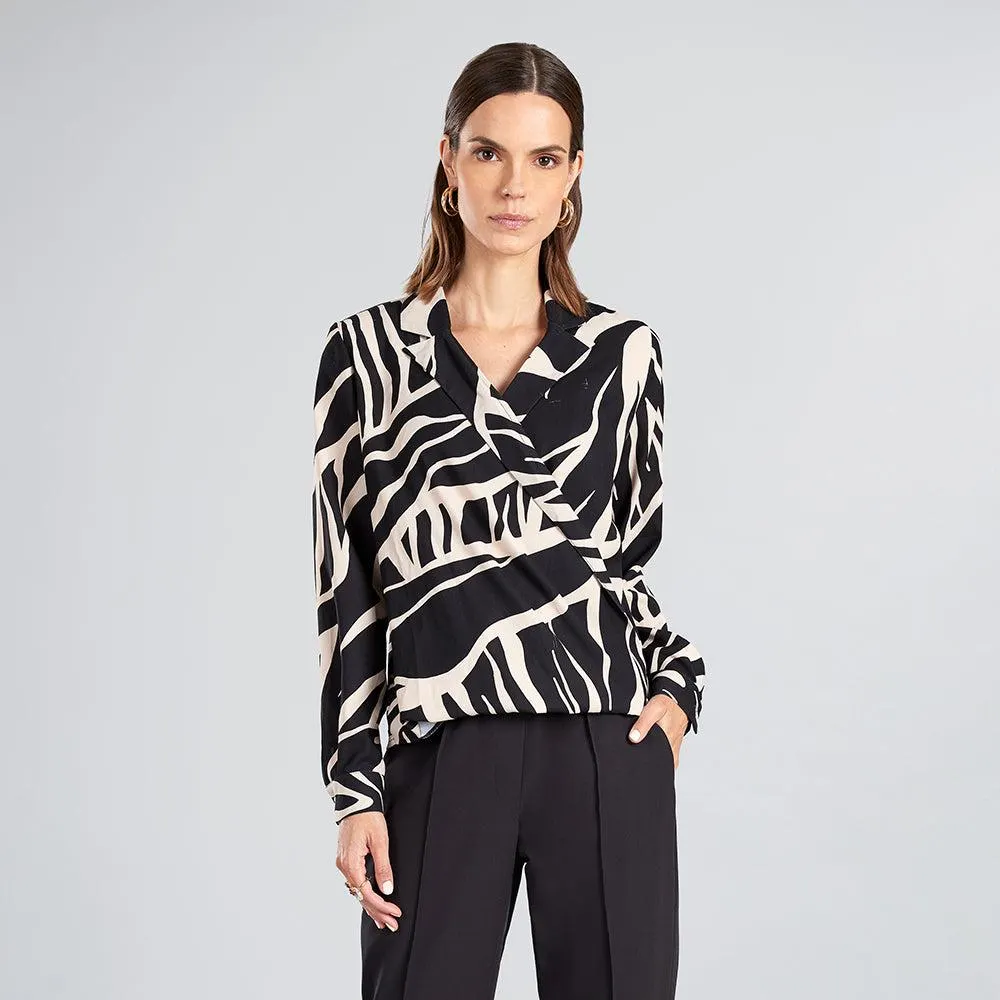 Blusa Cruzada Contraste