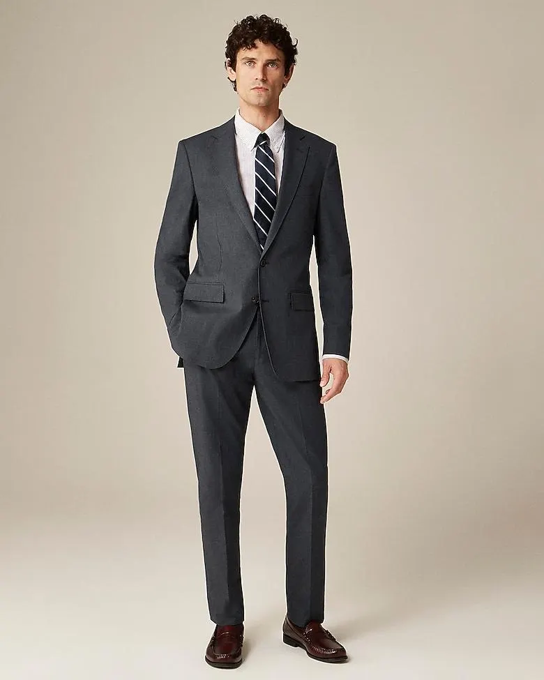 Ludlow Slim-fit suit jacket in Italian cotton blend