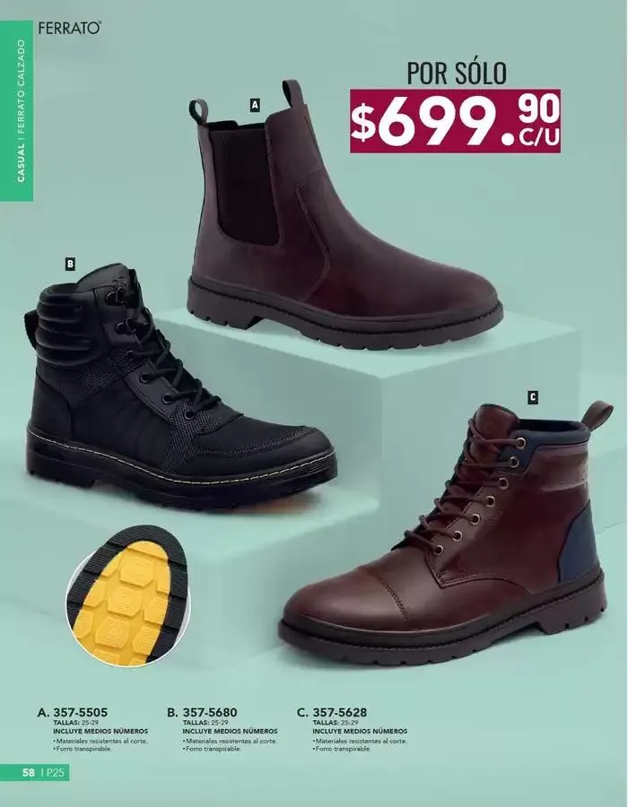 Catálogo de ANDREA | CALZADO CABALLERO 26 de enero al 24 de mayo 2025 - Pagina 58