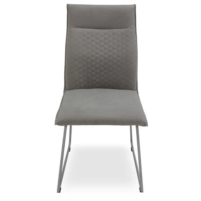 Silla Tela Taupe/plateado Gat