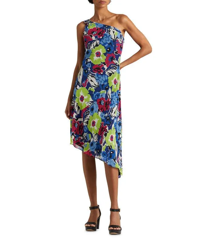 Vestido midi con flores multicolor Jilras Mujer