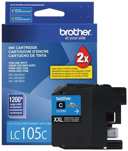 Cartucho De Tinta Brother Lc105C Cyan Xl 1200 Pag P/6720Dw/6920Dw
