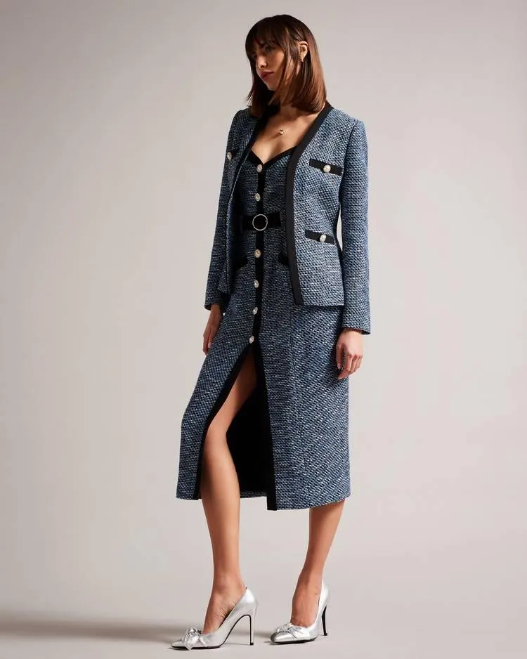 Chaquetas Ted Baker Diniia Mujer Azul Marino | MX-25036