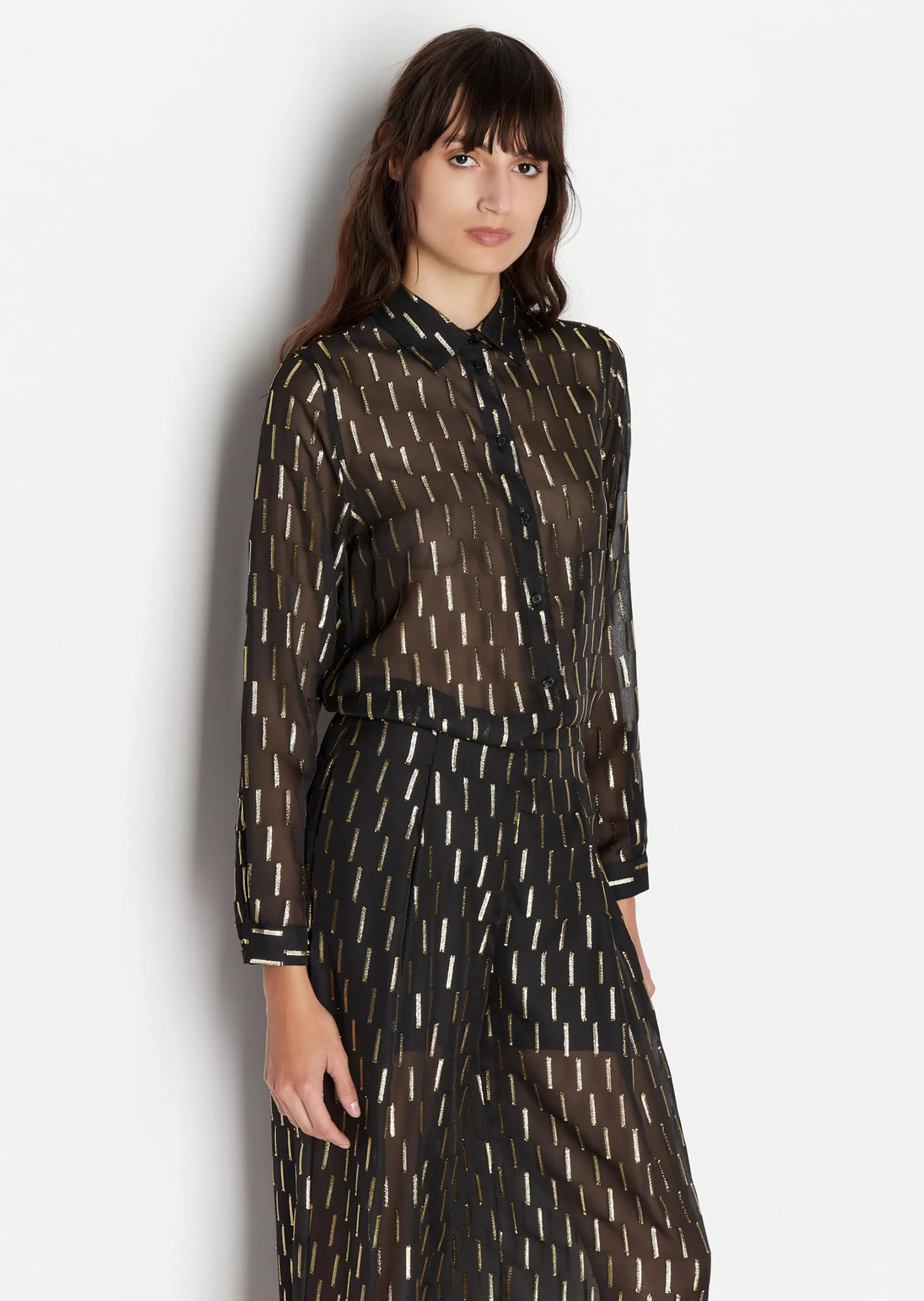 Camisa de gasa jacquard