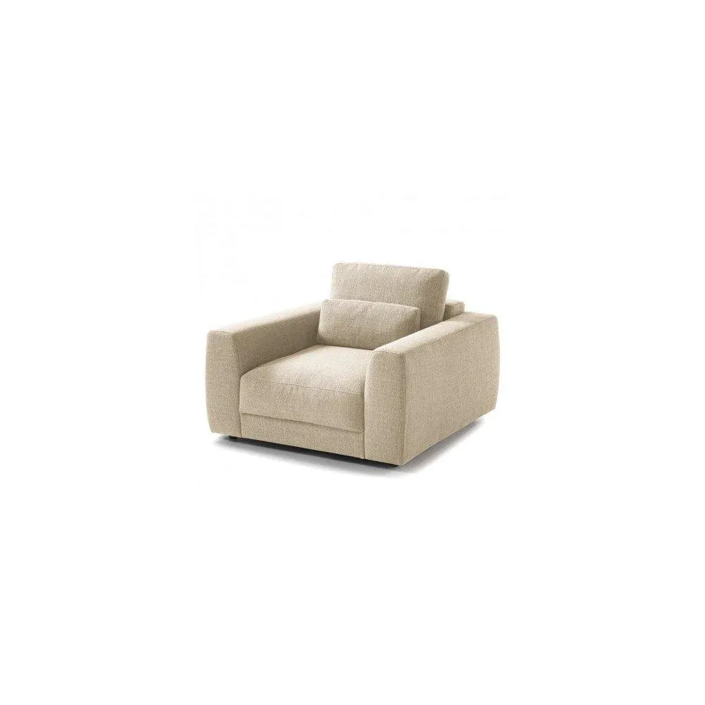 Rease - Sillón individual estilo moderno en tela color beige