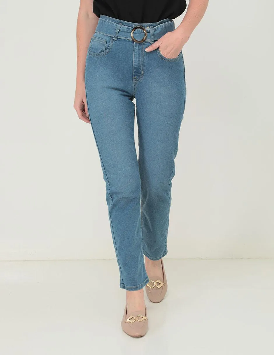 Jeans straight Weekend corte cintura alta para mujer