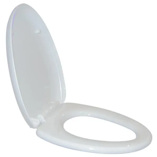 Asiento para taza blanco alargado de cierre lento GOLD UNION