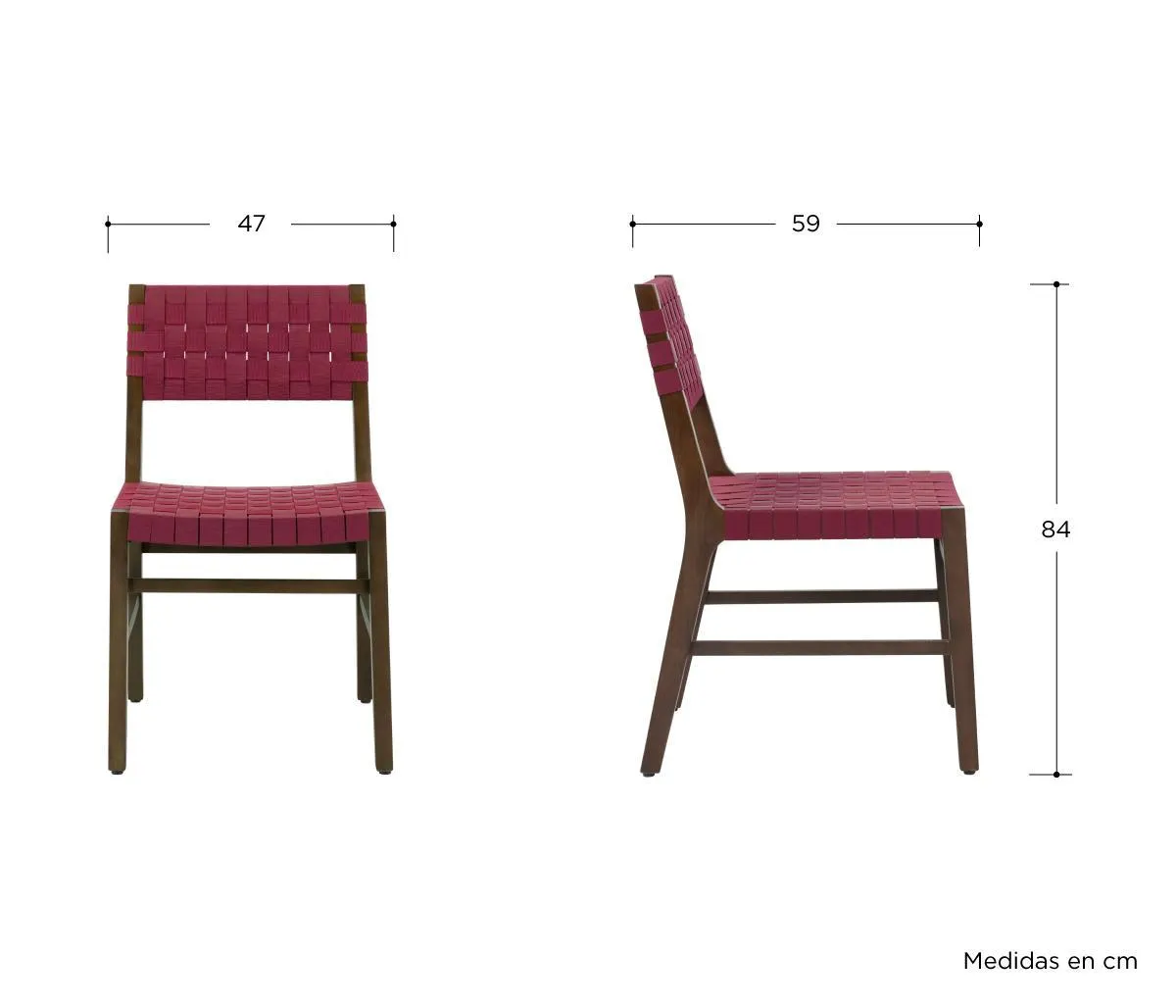 Silla Lopez tejida - Vino