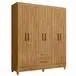 Closet Lima Roble 6 puertas 2 cajones