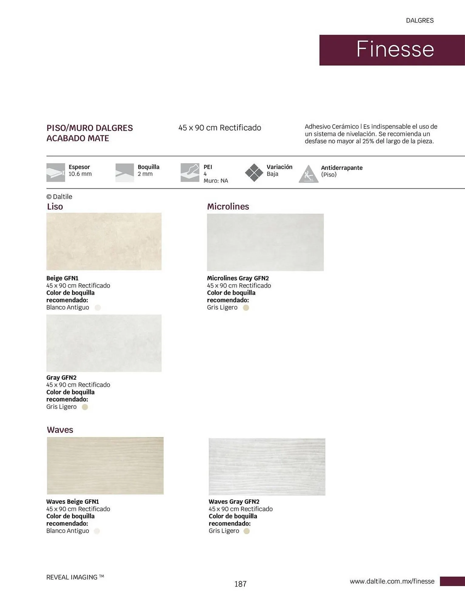 Catálogo de Catálogo Daltile 1 de enero al 31 de diciembre 2024 - Pagina 187