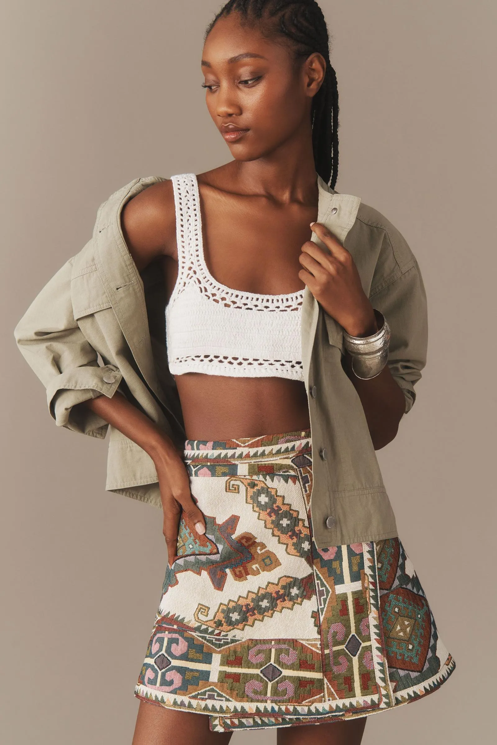 Dear John Collarless Utility Jacket