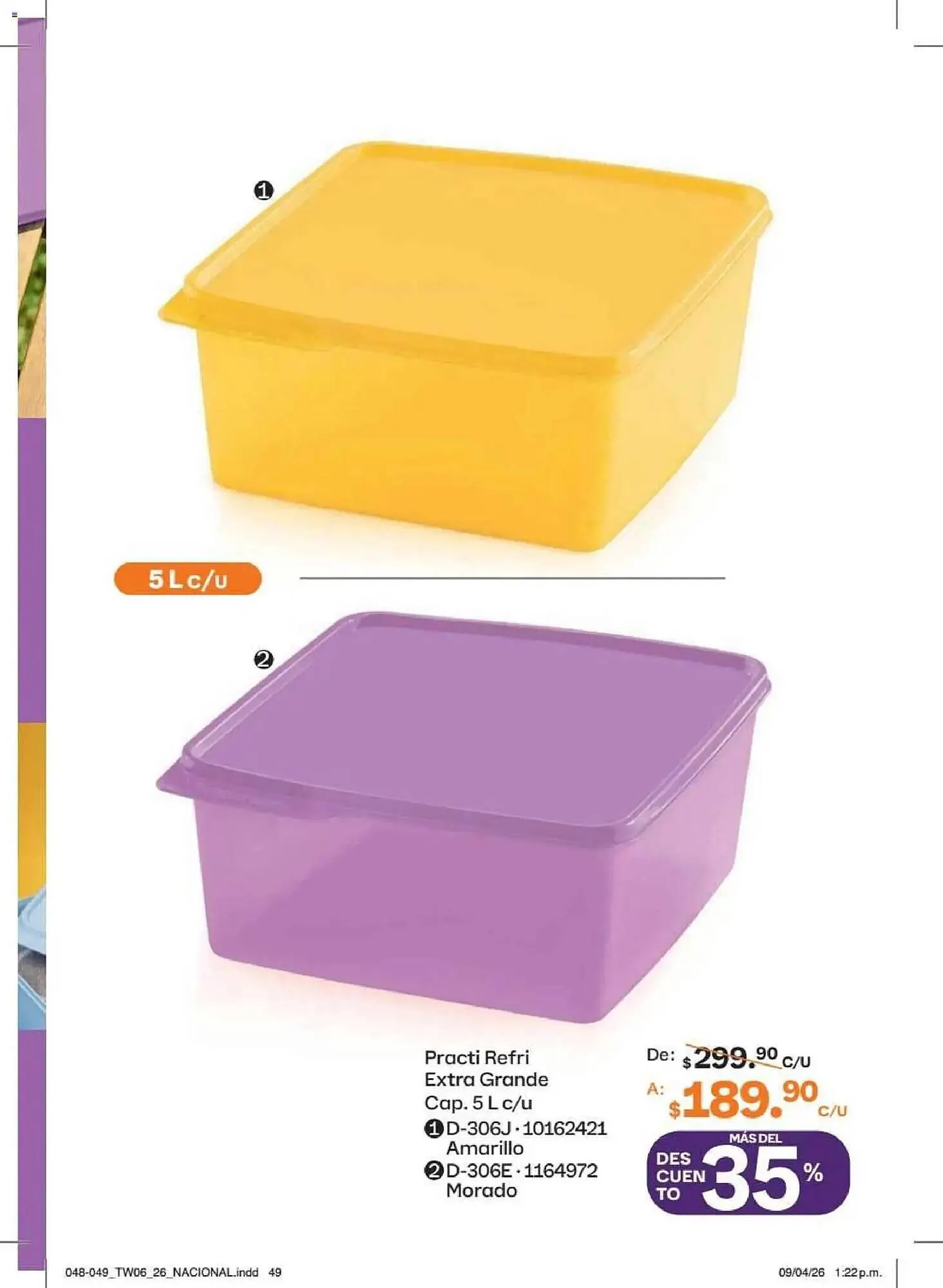 Catálogo de Catálogo Tupperware 18 de mayo al 14 de junio 2026 - Pagina 49