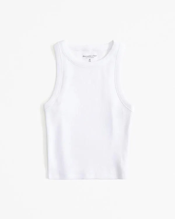 Essential High-Neck Rib Tank