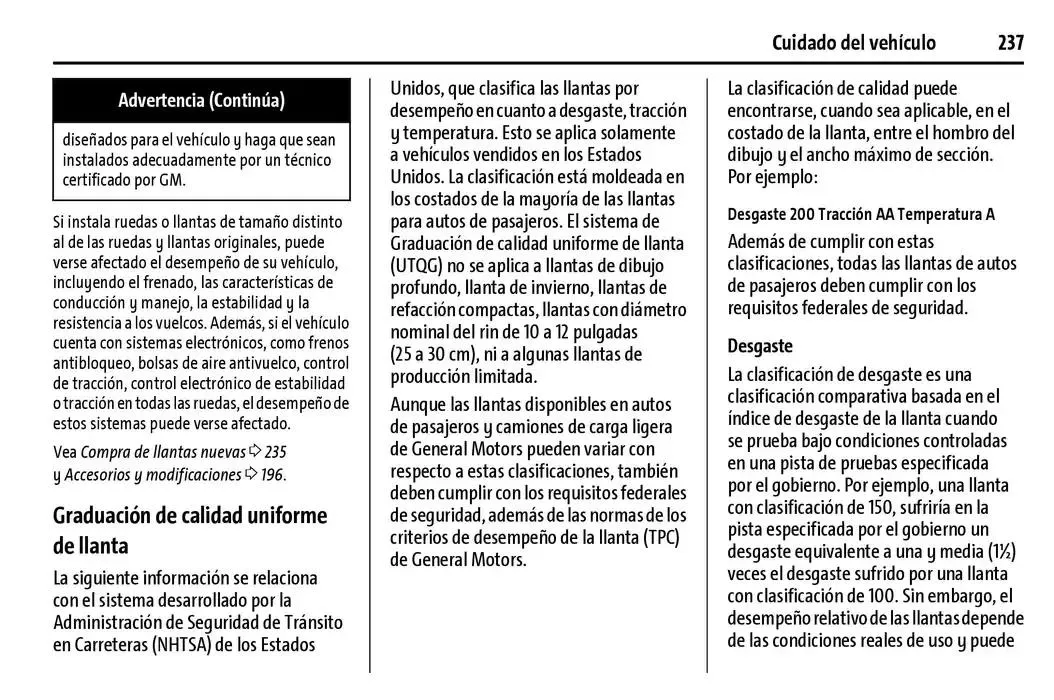Catálogo de BrightDrop 400 Y BrightDrop 600 Manual del propietario 22 de enero al 31 de diciembre 2025 - Pagina 238