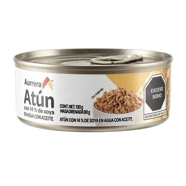 Atún Aurrera en agua con aceite 130 g