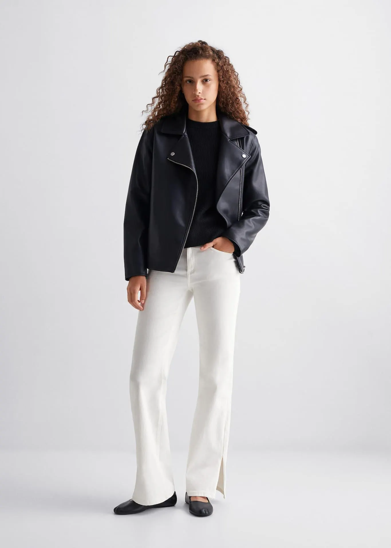 Chaqueta efecto piel