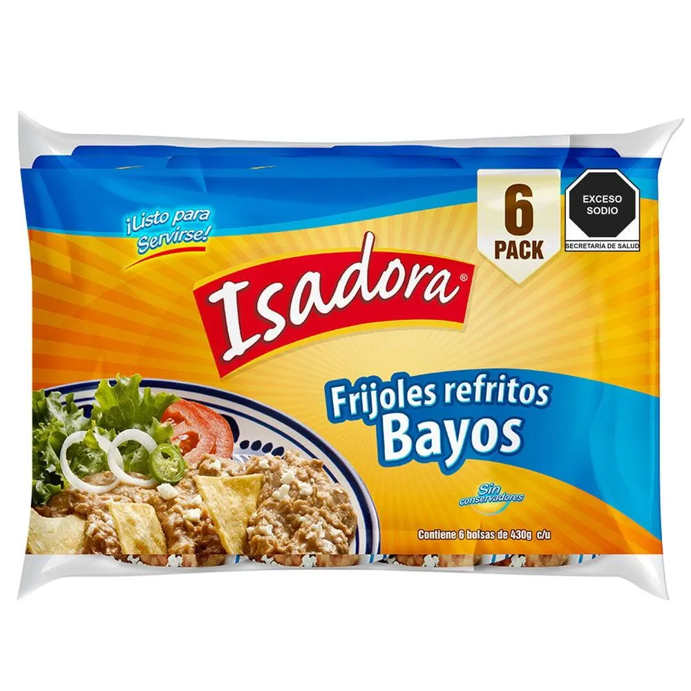 Frijoles Refritos Bayos Isadora 6/430 g